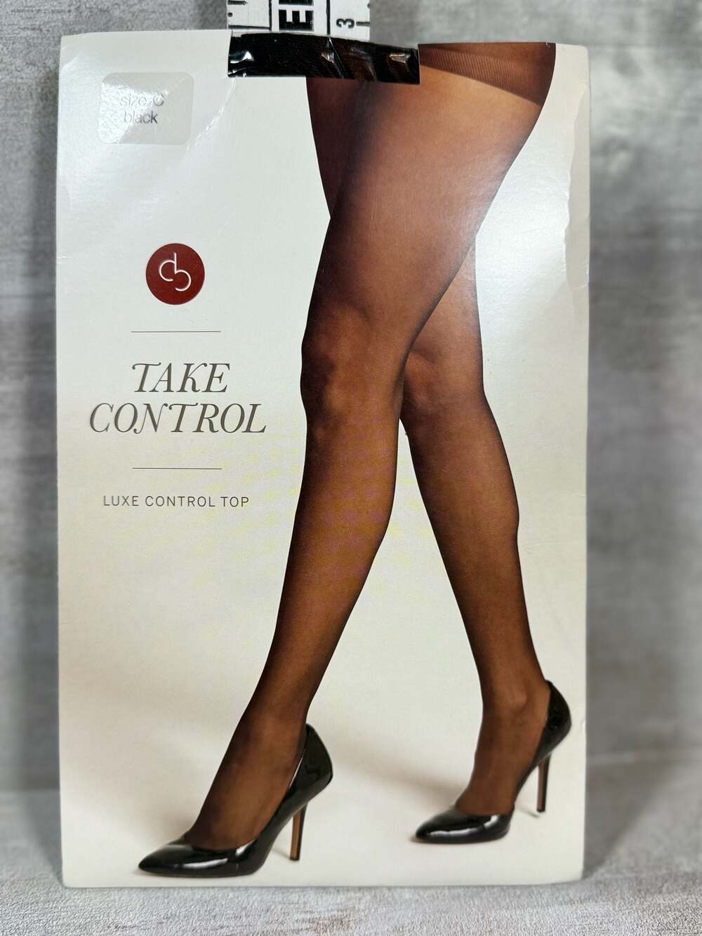 Dressbarn Take Control Luxe Control Top Pantyhose Size C Black